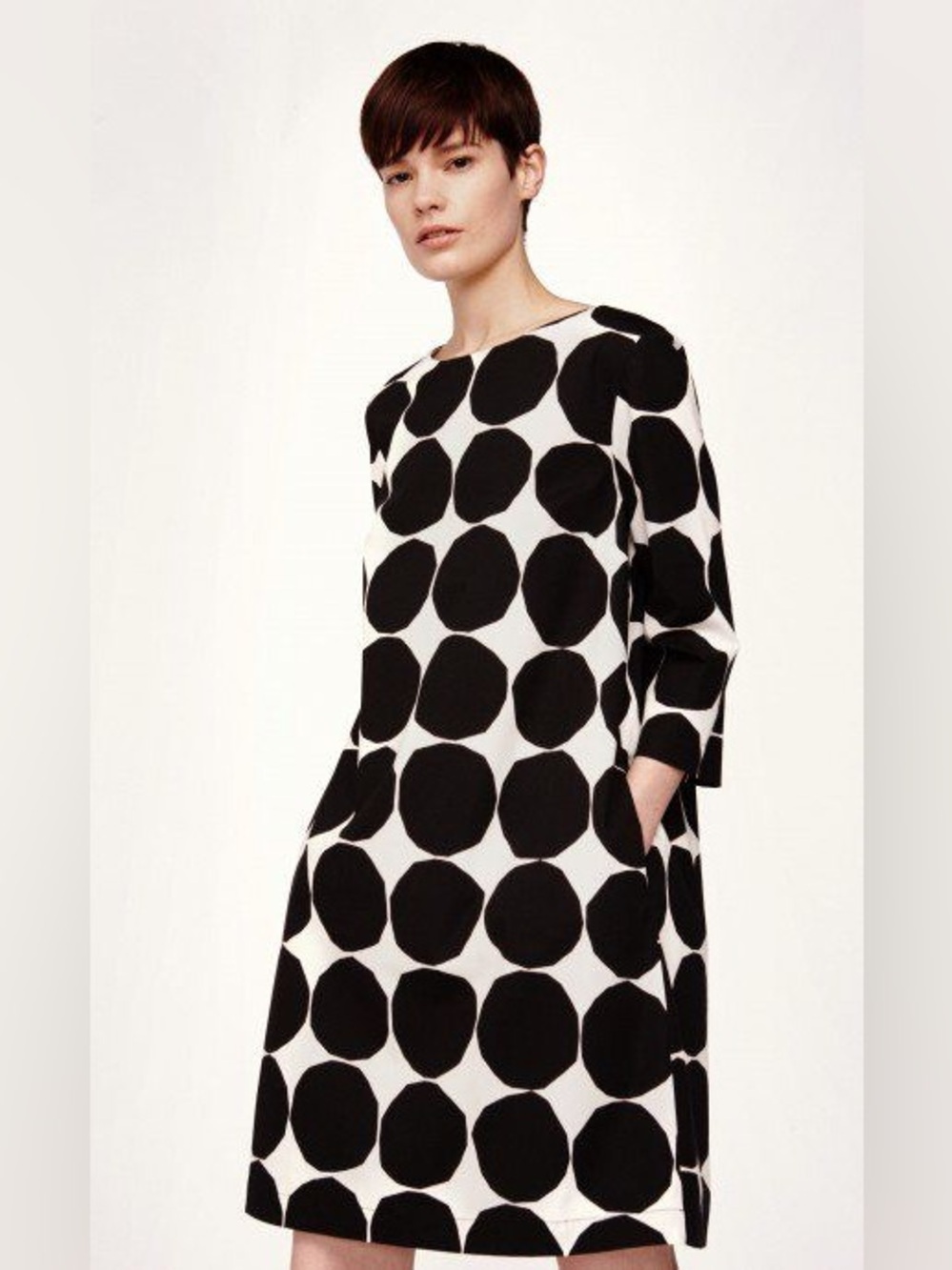 Merimekko Polka Dot Dress Size 46 XL
